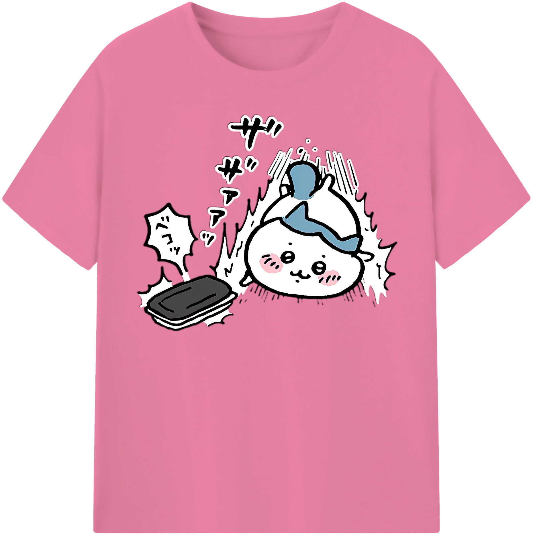 （画像用） ちいかわ ハチワレ Chii-kawa hachiware 綿100％半袖Tシャツ（フロントプリント）